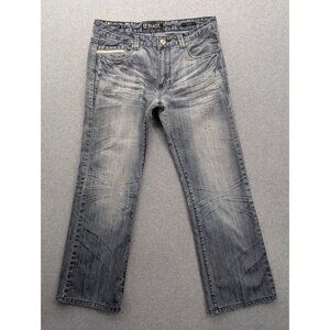 CJ Black Premium Low Rise Boot Jeans Mens 32x29 Blue Light Wash Bootcut Denim